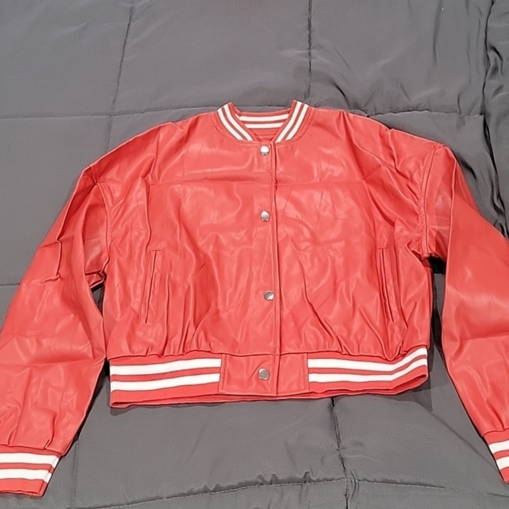 Crop Bomber Jacket idea for santa pub and go chiefs
